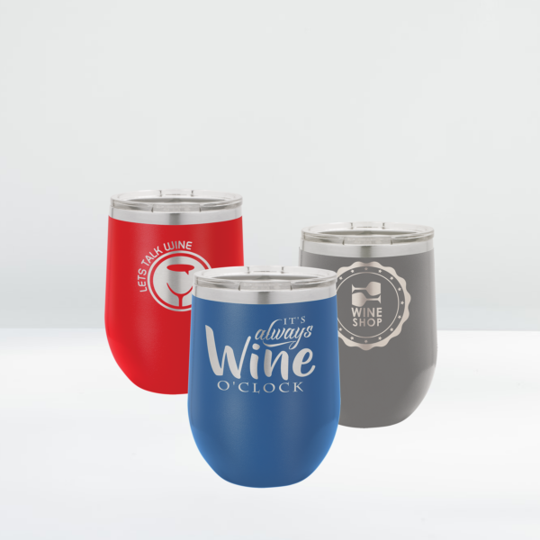 12 oz. Stainless Steel Stemless Wine Tumblers