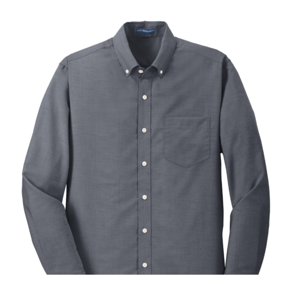 Port Authority S658 Long Sleeve Oxford Shirts, Black Port Authority Men's SuperPro Oxford Shirt - S658