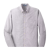 Port Authority S658 Long Sleeve Oxford Shirts, Gutsy Grey Port Authority Men's SuperPro Oxford Shirt - S658