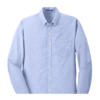 Port Authority S658 Long Sleeve Oxford Shirts, Oxford Blue Port Authority Men's SuperPro Oxford Shirt - S658