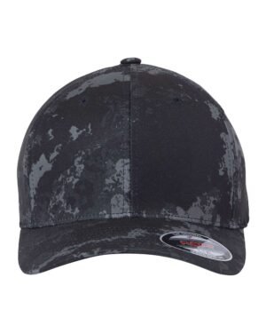 Flexfit_6277_Poseidon_Black_Front_High Flexfit - Cotton Blend Camouflage - 6277