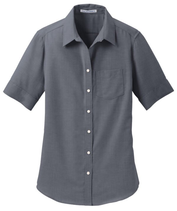 Port Authority Women's SuperPro Short Sleeve Oxford Shirt - L659