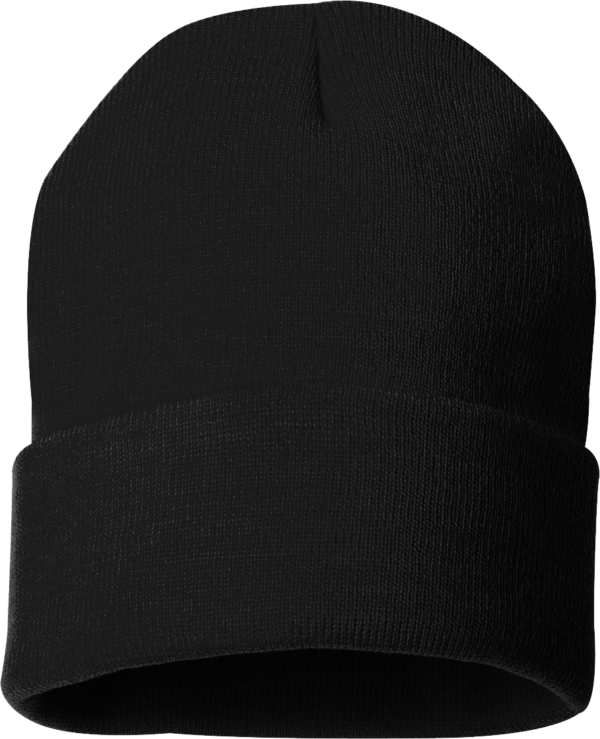 Sportsman_SP12_Black_Front_High Sportsman Solid Knit Beanies - SP12