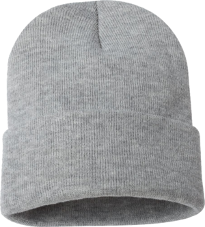 Sportsman_SP12_Heather_Grey_Front_High Sportsman Solid Knit Beanies - SP12