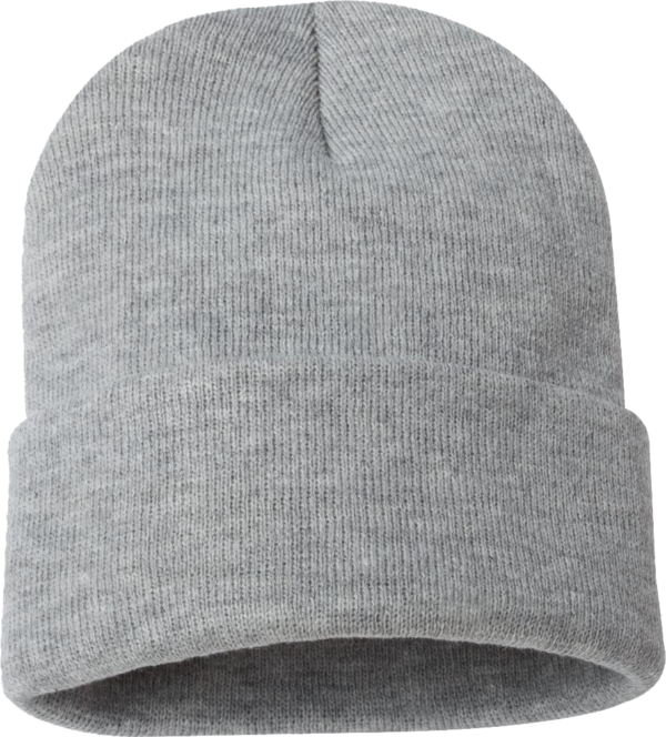 Sportsman_SP12_Heather_Grey_Front_High Sportsman Solid Knit Beanies - SP12