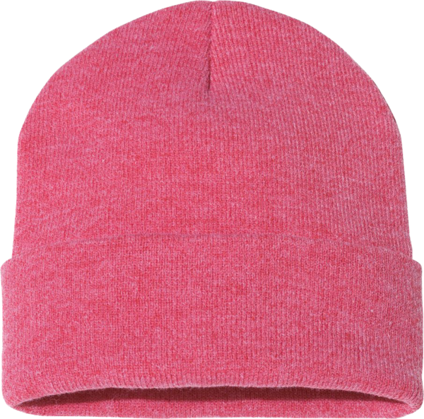 Sportsman_SP12_Heather_Red_Front_High Sportsman Solid Knit Beanies - SP12