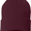 Sportsman_SP12_Maroon_Front_High Sportsman Solid Knit Beanies - SP12
