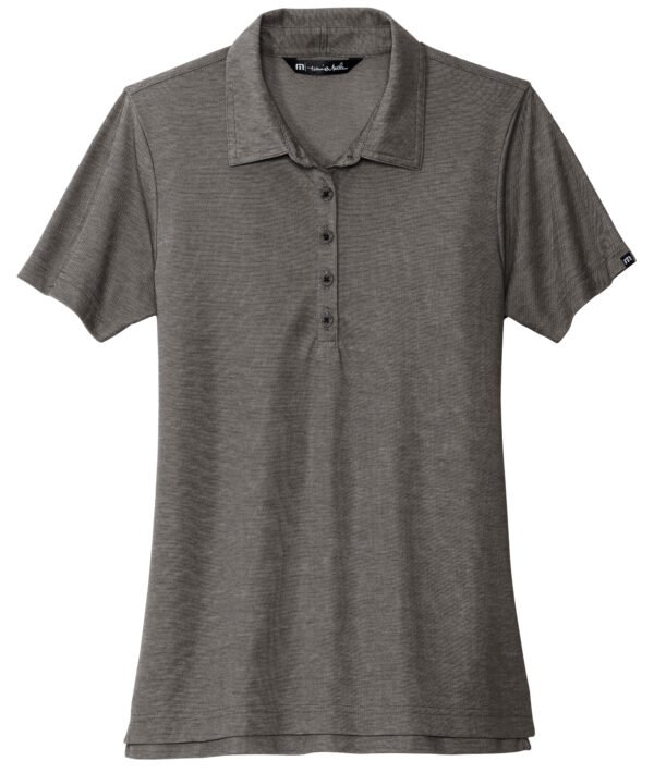 TM1WW002_blackheather_flat_front Travis Mathew Women's Oceanside Heather Polo - TM1WW002